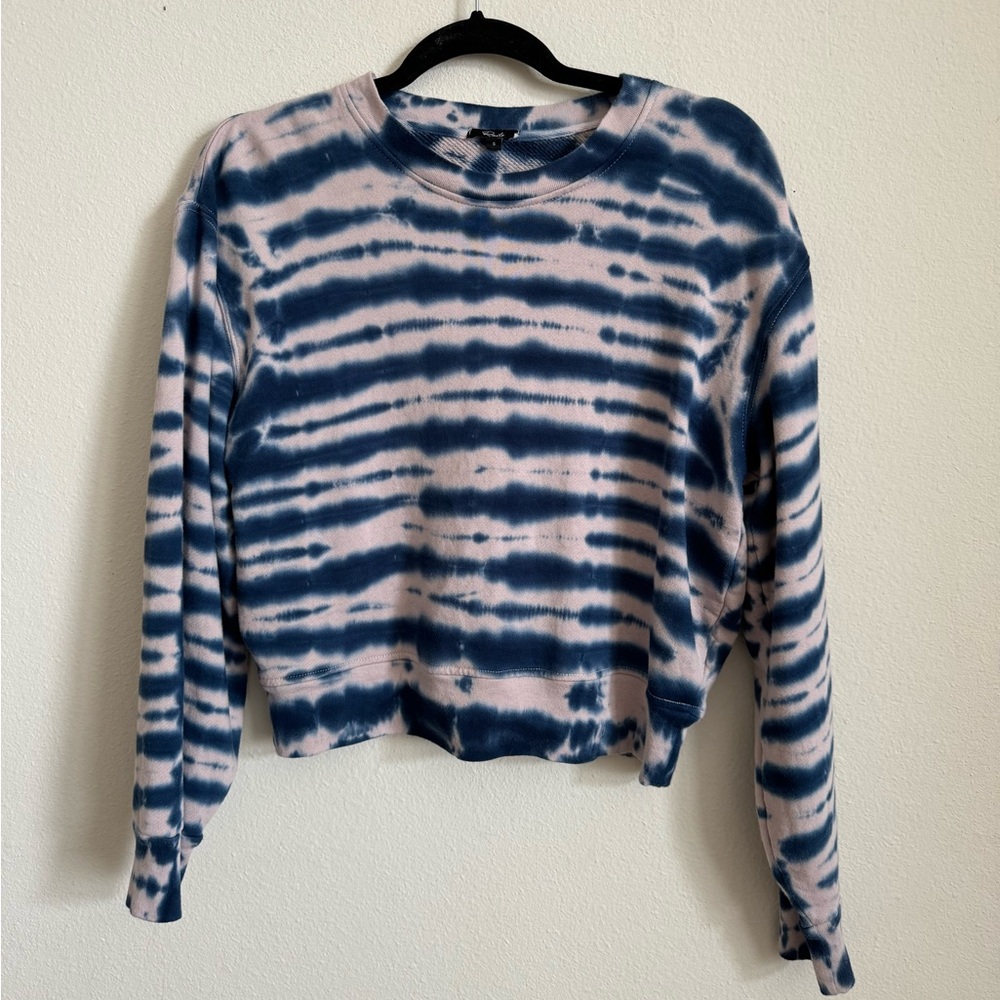 Rails Ramona Sweatshirt Striped Indigo Pink Tie Dye S